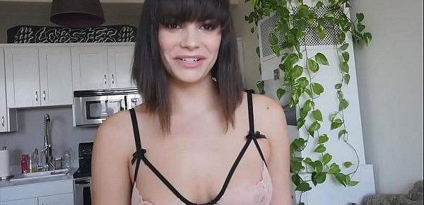  Stepbrother convinces his stepsister to strip down in some sexy lingerie